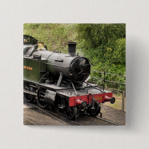 STEAM TRAINS 15 CM SQUARE BADGE