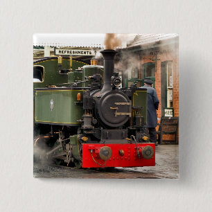 STEAM TRAINS 15 CM SQUARE BADGE