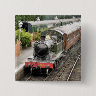 STEAM TRAINS 15 CM SQUARE BADGE