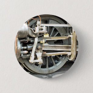 STEAM TRAINS 6 CM ROUND BADGE