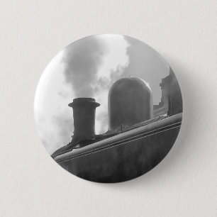 STEAM TRAINS 6 CM ROUND BADGE