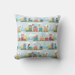 Steam Trains & Animals Cute Baby Cushion