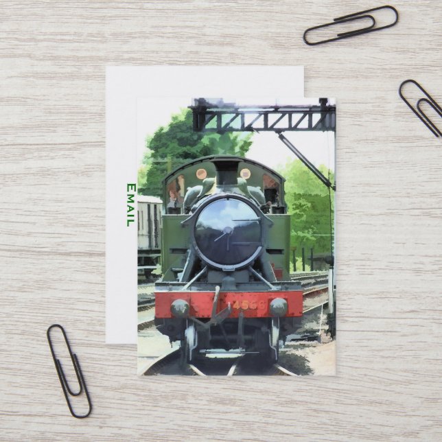 STEAM TRAINS BUSINESS CARD (Front/Back In Situ)