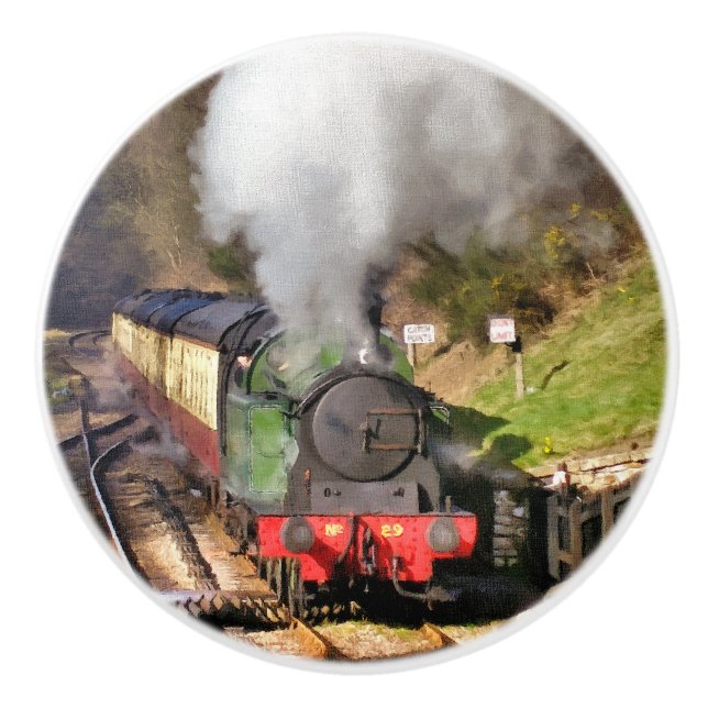 STEAM TRAINS CERAMIC KNOB (Front)