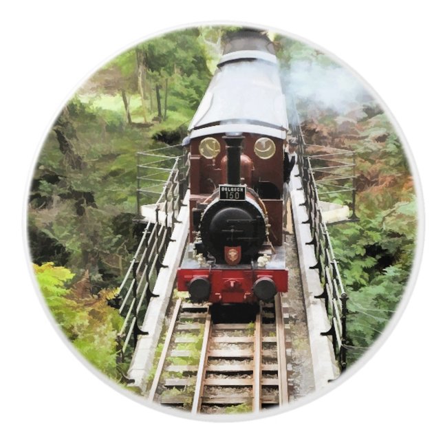 STEAM TRAINS CERAMIC KNOB (Front)