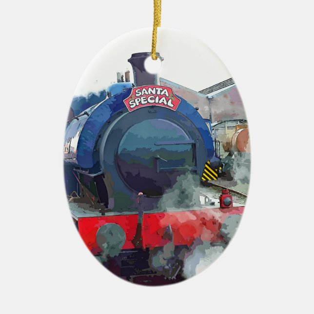 STEAM TRAINS CERAMIC ORNAMENT (Front)