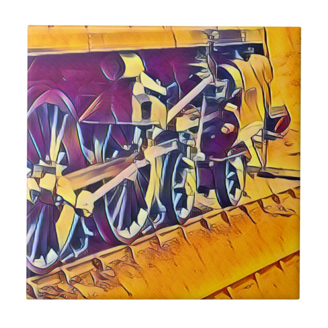 STEAM TRAINS   CERAMIC TILE (Front)