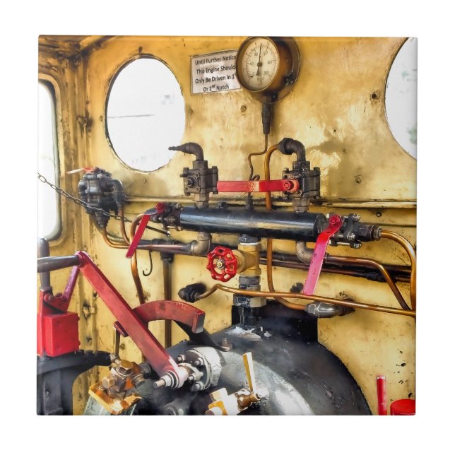 STEAM TRAINS  CERAMIC TILE (Front)