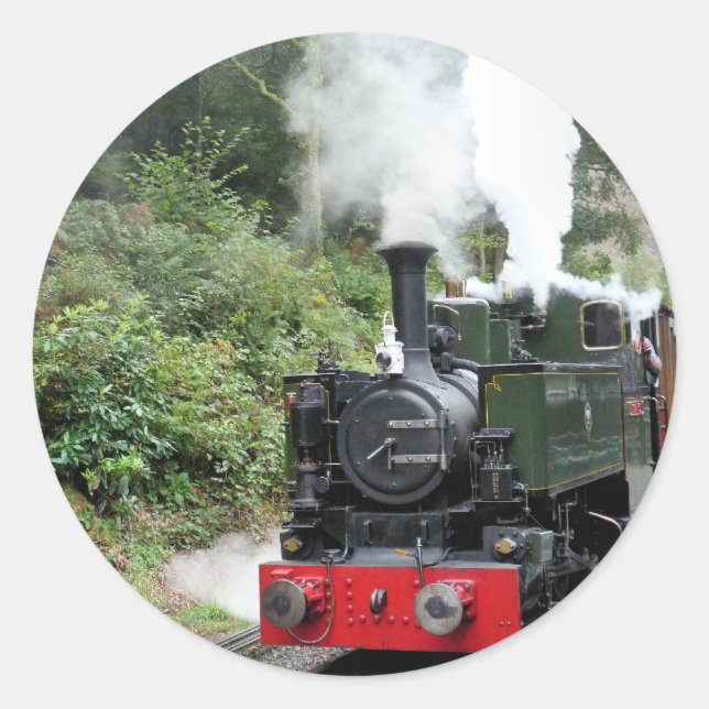 STEAM TRAINS CLASSIC ROUND STICKER (Front)