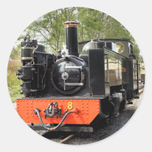 STEAM TRAINS CLASSIC ROUND STICKER