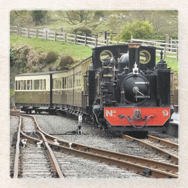 STEAM TRAINS GLASS COASTER (Front)