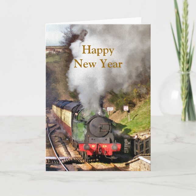 STEAM TRAINS HOLIDAY CARD (Front)