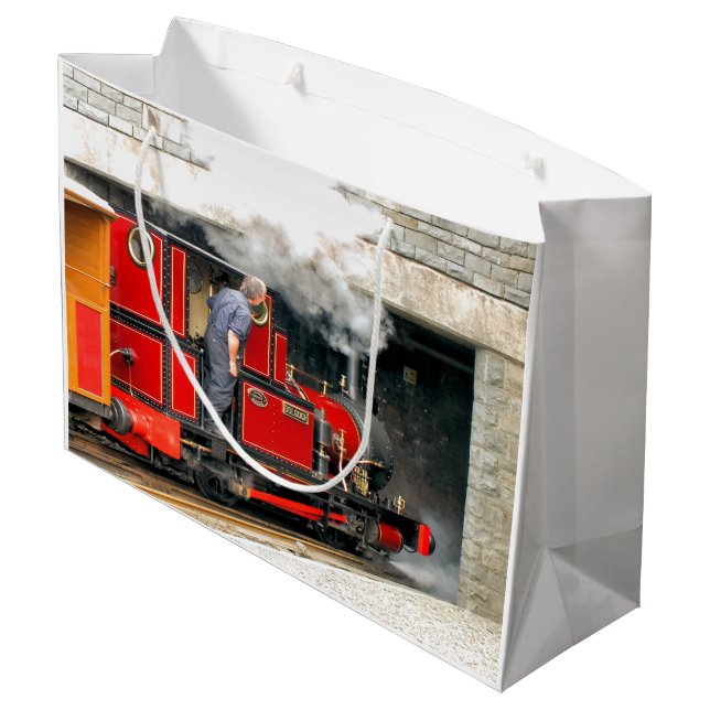 STEAM TRAINS LARGE GIFT BAG (Back Angled)