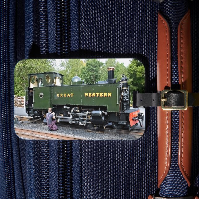 STEAM TRAINS LUGGAGE TAG (Front Insitu 4)