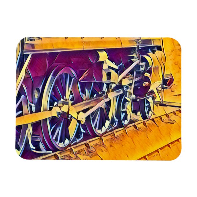 STEAM TRAINS  MAGNET (Horizontal)