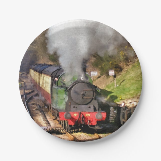 STEAM TRAINS PAPER PLATE (Front)