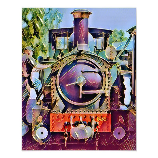 STEAM TRAINS  PHOTO PRINT (Front)