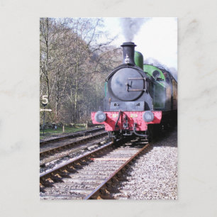 STEAM TRAINS POSTCARD