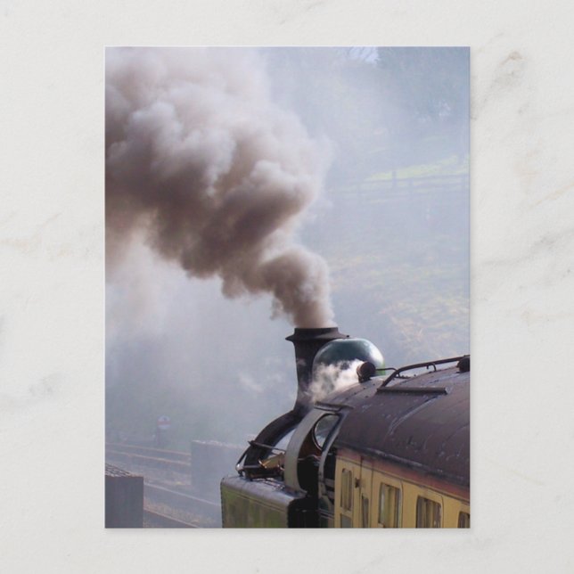 STEAM TRAINS POSTCARD (Front)