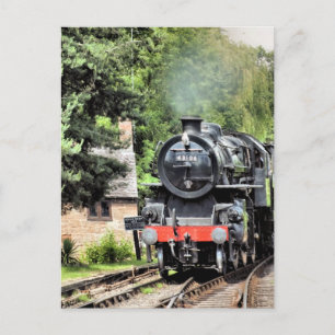 STEAM TRAINS POSTCARD