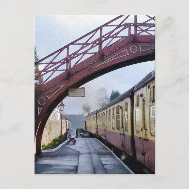 STEAM TRAINS POSTCARD (Front)