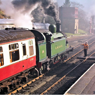STEAM TRAINS POSTCARD