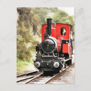 STEAM TRAINS POSTCARD