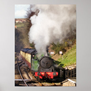 STEAM TRAINS POSTER