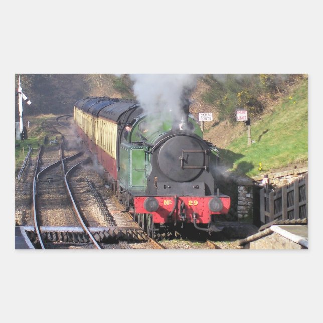STEAM TRAINS RECTANGULAR STICKER (Front)