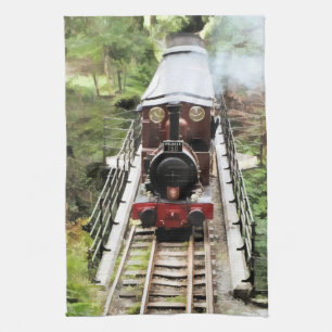 STEAM TRAINS TEA TOWEL