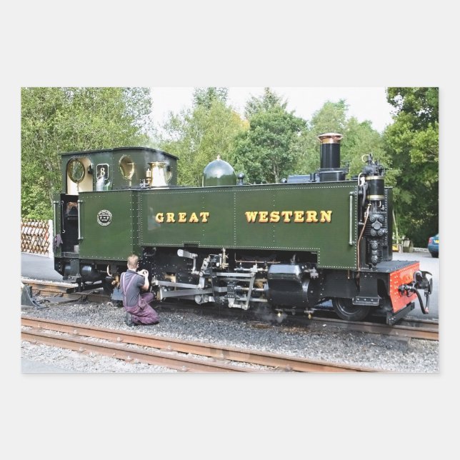 STEAM TRAINS WRAPPING PAPER SHEET (Front 2)