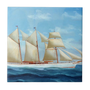 Steam Yacht Lady Torfrida 1910 Ceramic Tile