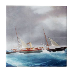Steam Yacht Margarita 1900's Ceramic Tile