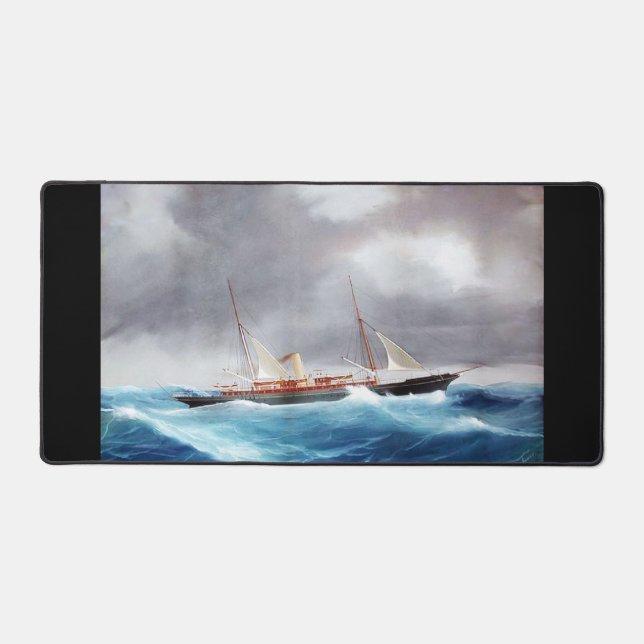 Steam Yacht Margarita 1900's Desk Mat (Front)