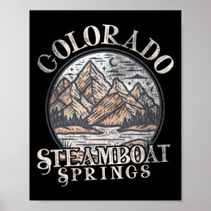 Steamboat Co Colorado Springs Outdoor Hiking Poster