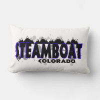 Steamboat Colorado artistic paint splats pillow