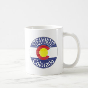 Steamboat Colorado circle flag Coffee Mug