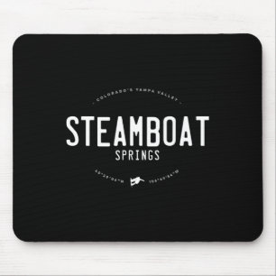 Steamboat Colorado Graphic Distressed Vintage Snow Mouse Pad