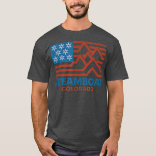 Steamboat Colorado Ski Snowboard Snow Mountain  T-Shirt
