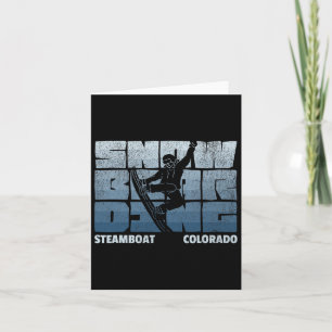 Steamboat Colorado Snowboarding Resort Vintage Sno Card
