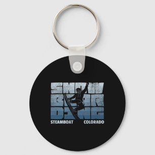 Steamboat Colorado Snowboarding Resort Vintage Sno Key Ring