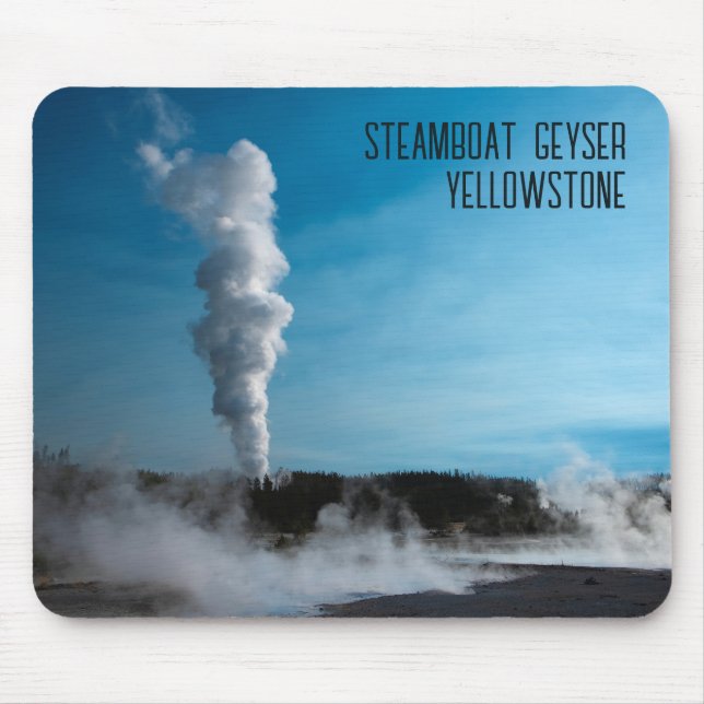 Steamboat Geyser Eruption Yellowstone Mouse Pad (Front)