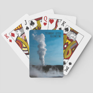Steamboat Geyser Eruption Yellowstone Playing Cards
