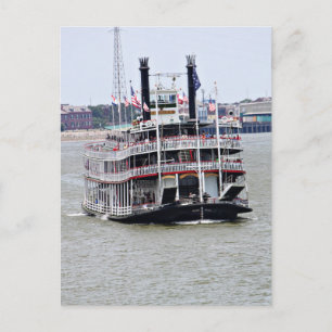Steamboat on the Mississippi River Postcard