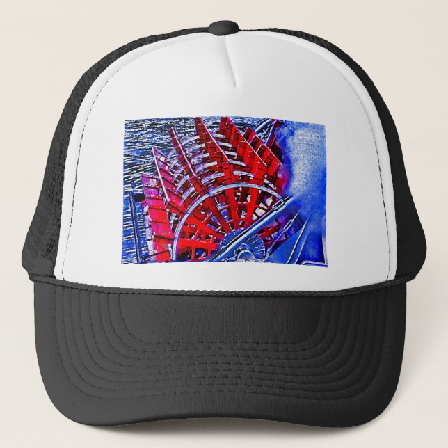 Steamboat Paddle Wheel Trucker Hat (Front)
