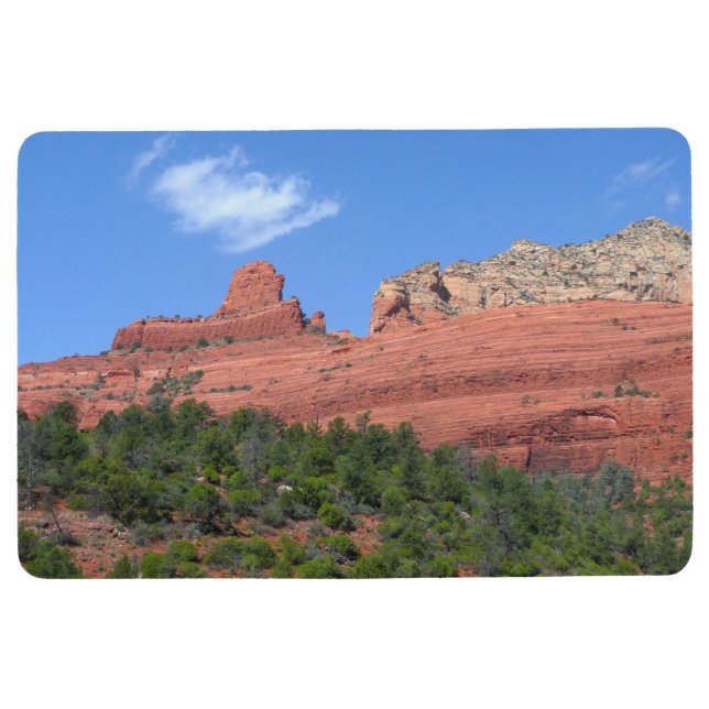 Steamboat Rock in Sedona Arizona Photography Floor Mat (Front)