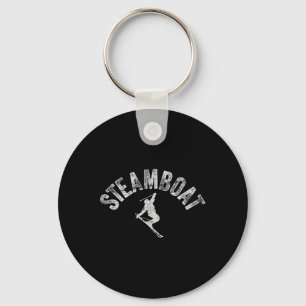 Steamboat Ski Colorado Vintage Skiing Cool Skier C Key Ring