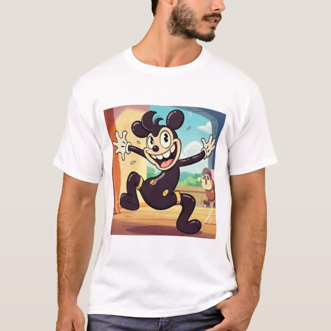 Steamboat Spright: A Joyful Retro Mouse T-Shirt (Front)