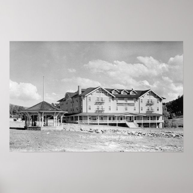 Steamboat Springs, CO Lodge and Cabins Photograp Poster (Front)