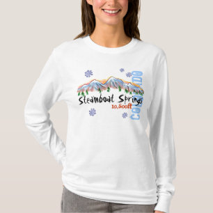 Steamboat Springs Colorado elevation ladies hoodie T-Shirt
